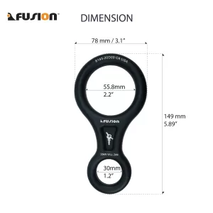 Deportivo Ocho descendedor negro Fusion 3 Deportivo Ocho descendedor negro Fusion