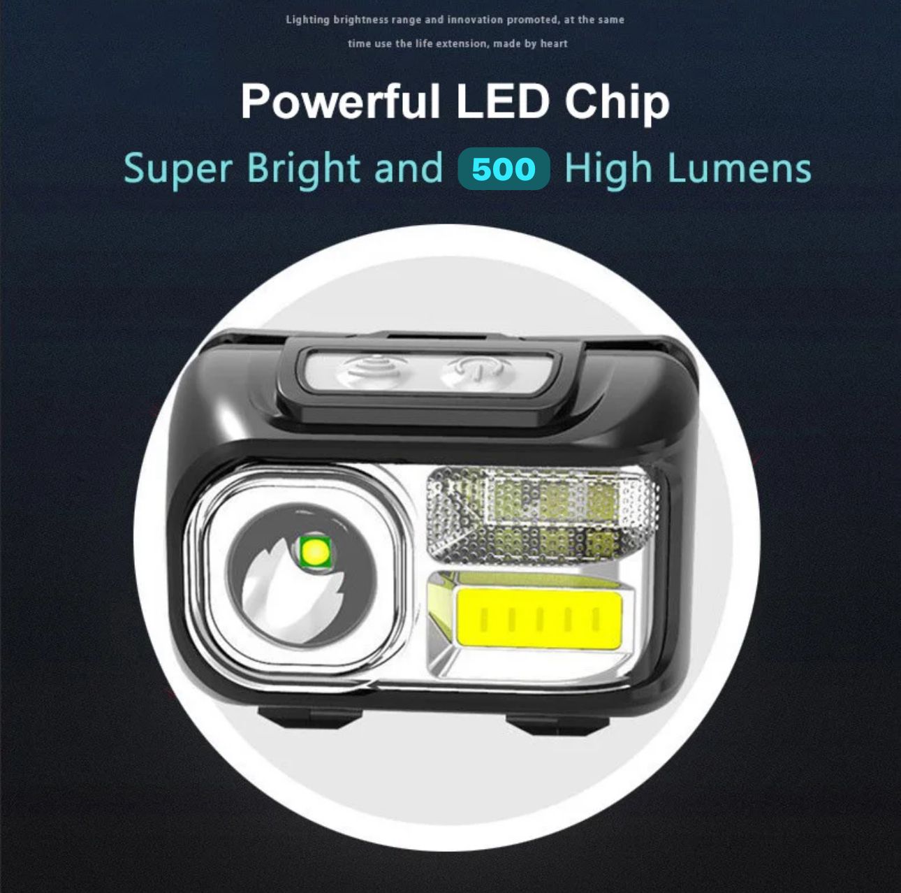 Linterna Frontal CY2089 Recargable con Sensor 3 Linterna Frontal CY2089 Recargable con Sensor 3