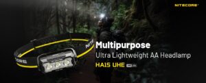 HA15 UHE 400/200 Lumen pila AA ligera linterna frontal Nitecore 5 HA15 UHE 400 Lumen pila AA ligera linterna frontal Nitecore P