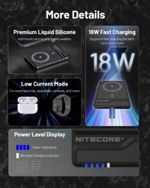 NW5000 magnético inalámbrico banco de poder Nitecore 7 NW5000 magnetico inalambrico banco de poder Nitecore 5