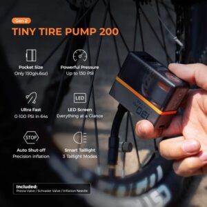 TINY TIRE PUMP 200 MINI BOMBA RECARGABLE FLEXTAIL 8 TINY TIRE PUMP 200 MINI BOMBA RECARGABLE FLEXTAIL 8