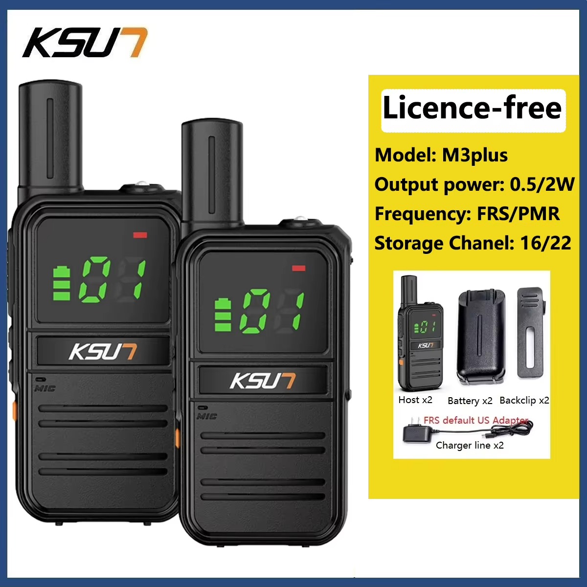 M3PLUS WALKIE TALKIE PAR RADIOS KSUN (4) M3PLUS WALKIE TALKIE PAR RADIOS KSUN 4